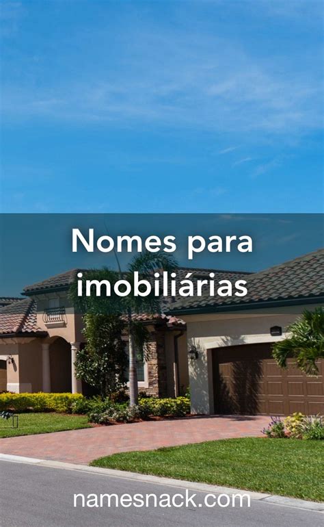 Sugestões de nomes excelentes para a sua imobiliária Inmobiliaria