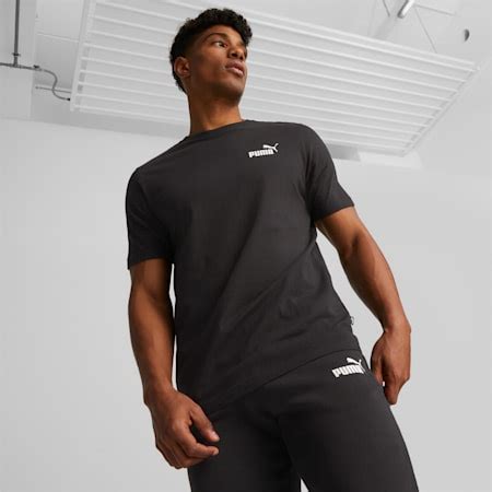 Męska koszulka Essentials z małym logo black PUMA