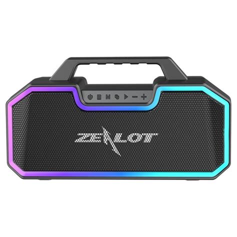 Altavoz Bluetooth Portátil Zealot S57 con Luz de Colores