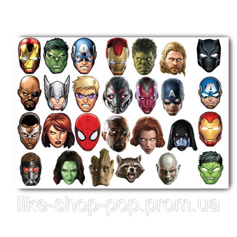 Стикеры Марвел Marvel DC ДиСи Комикс А4 Лист (stik_098) — Купить ...