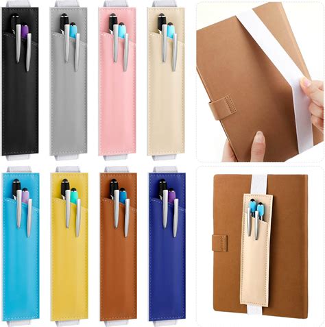 Glenmal 8 Pieces Adjustable Elastic Band Notebook Pen