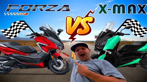 HONDA FORZA 350 VS YAMAHA XMAX 300 STREET RACE YouTube