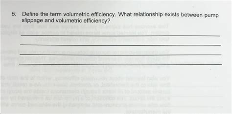 Solved Define The Term Volumetric Efficiency What Chegg