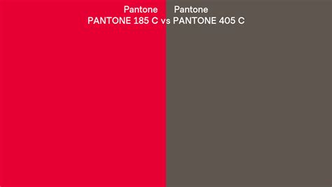 Pantone 185 C Vs Pantone 405 C Side By Side Comparison