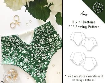 Reversible Bikini Bottoms Sewing Pattern Pdf Women S High Etsy