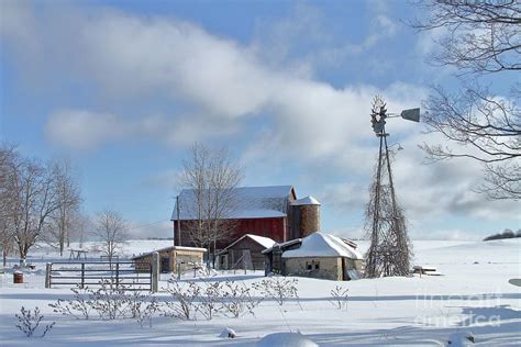 Snowy Farm Photograph by Teresa McGill