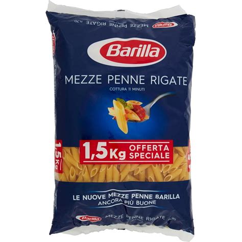 Penne Mezze Rigate N 70 BARILLA 1500 G Coop Shop