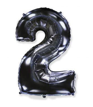 Palloncino Mylar Numero Nero Inch Cm Idea Palloncini