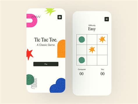 Tic Tac Toe Ui Design Concept On Behance