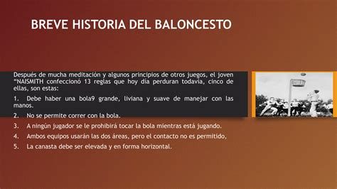 Breve Historia Del Baloncesto Ppt