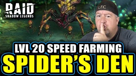 How To Speed Farm Spider S Den Level Raid Shadow Legends Youtube