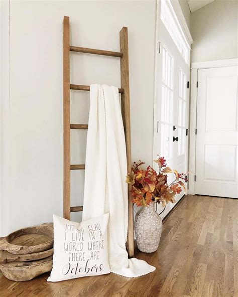 19 Wooden Blanket Ladder Ideas That Are Full Of Style