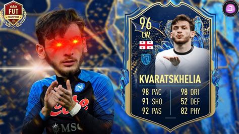 96 Kvaratskhelia TOTSนำทพลยคด FUT Champs 10 0 FIFA 23 Ultimate