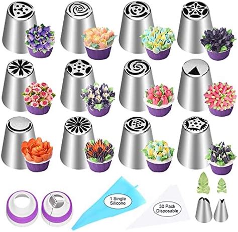 Amazon FantasyDay 5 Piece Stainless Steel Rose Flower Piping Tips