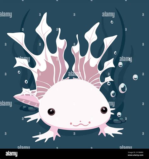 Illustration Of An Background With Axolotl Stock Vector Image Art Alamy