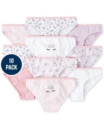 Braguitas de bikini de unicornio para niñas paquete de 10 The