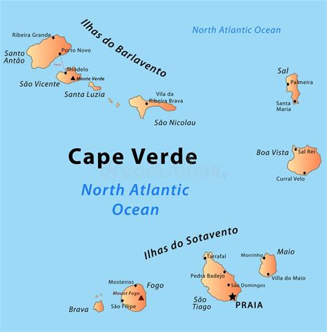 Map Of Cape Verde Islands Africa - Map Of Australia And New Zealand