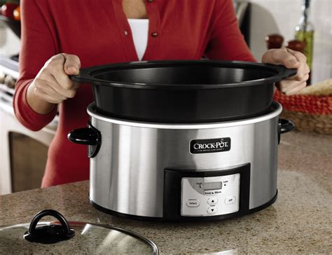 Crock Pot Sccpvc Sc Quart Oval Slow Cooker W Dipper Stainless Steel