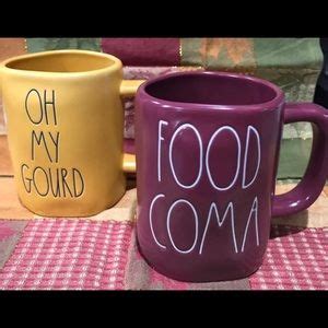 Rae Dunn Dining Rae Dunn Oh My Gourd Food Coma Coffee Tea Mug Set