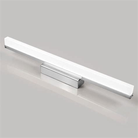 LED Bathroom Vanity Lighting Fixtures Stainless Steel Silver Bathroom Wall Light for Bathroom ...