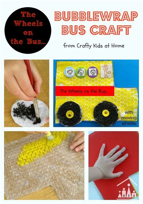 The Wheels on the Bus Bubblewrap Craft | Bus crafts, Wheels on the bus ...