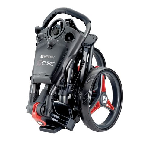 Motocaddy Cube 3 Rad Trolley Black Red Golfsuchtde