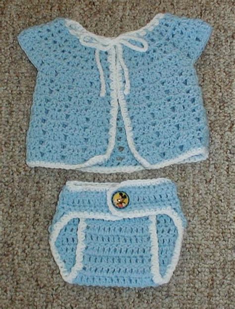 Karens Crocheted Garden Of Colors Diaper Sets