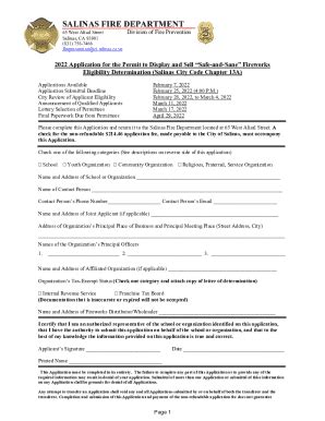 Fillable Online Permit Centercity Of Salinas Fax Email Print Pdffiller