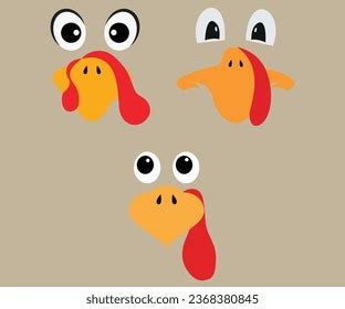 Turkey Face Svg Turkey Silhouette Stock Vector Royalty Free