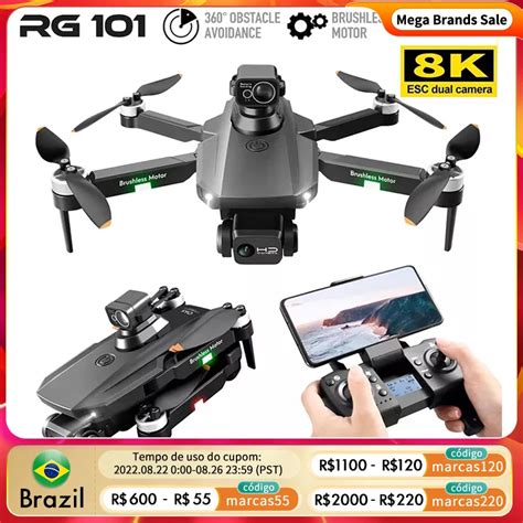 Nova Rg Max Gps Zang O K Profissional Dupla Hd C Mera Fpv Km