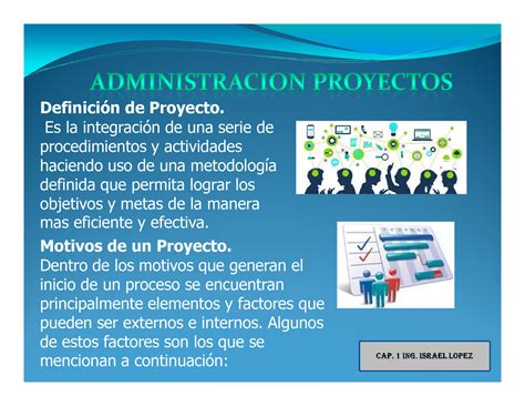 Capitulo Admi Tarea Definici N De Proyecto Es La Integraci N De