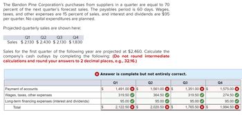 Answered The Bandon Pine Corporation S Purchases Bartleby