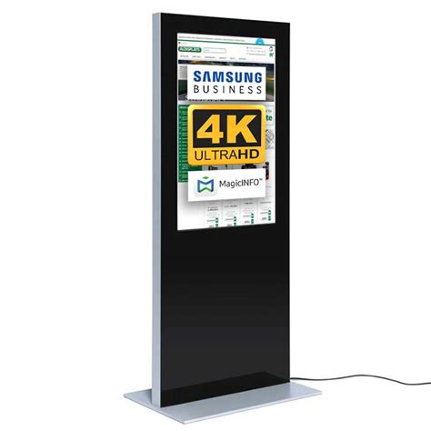 Digitale Info-Stele SLIM - Bautiefe 73 mm - einseitig - 55 Zoll - schwarz