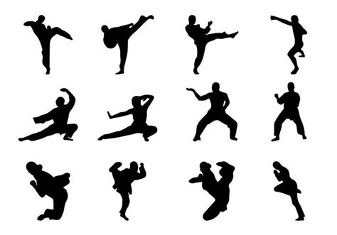 Martial Arts Silhouette Vector 120938 Vector Art At Vecteezy