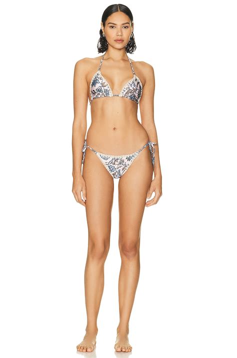 Zimmermann Vitali Crochet Edge Bikini Set In Cornflower Floral Fwrd