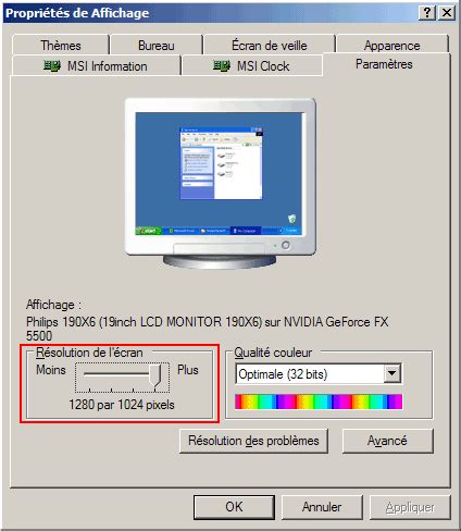 Probleme Resolution Ecran Windows