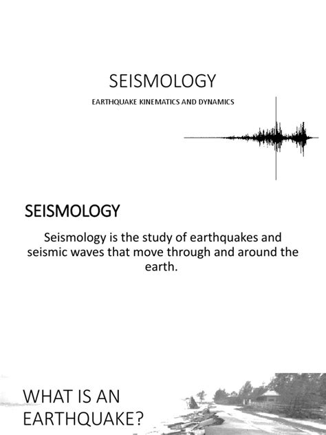 Seismology: Earthquake Kinematics and Dynamics | PDF | Earthquakes | Fault (Geology)