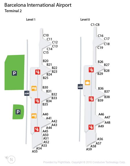 Terminal 2 Barcelona Airport T2 Map