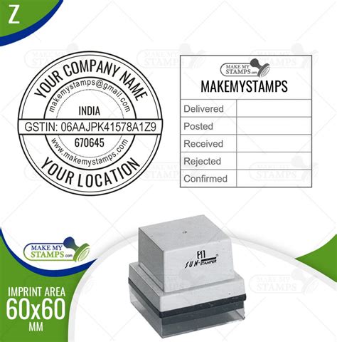 Round Stamp 60mm Make My Stamps Online Rubber Stamp Maker