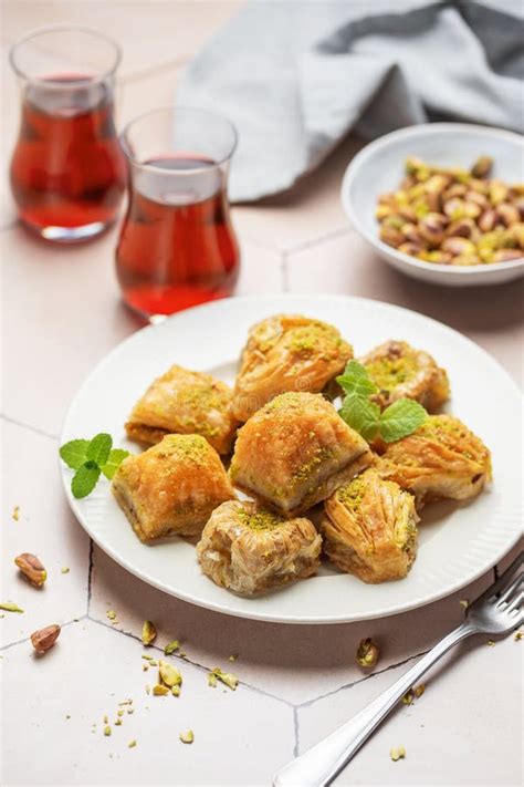 Baklava Turc Traditionnel Photo Stock Image Du Pistache