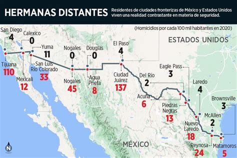 Contrastan Homicidios Y Seguridad En La Frontera Norte