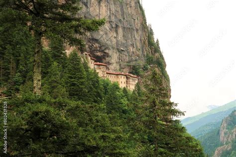 Spectacular View From The Aya Varvara Church Kilisesi Onto The Sumela