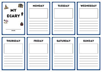 Weekly Diary Template, Example of Weekly Diary, Weekly Diary Template ...