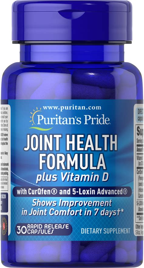 Joint Health Formula plus Vitamin D, 30 Capsules (26220) | Puritan's Pride