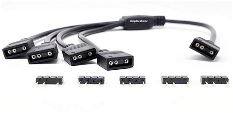 Cable Rgb Splitter 3 Pines 5v Cable Argb 4 Vias Simplecablepc