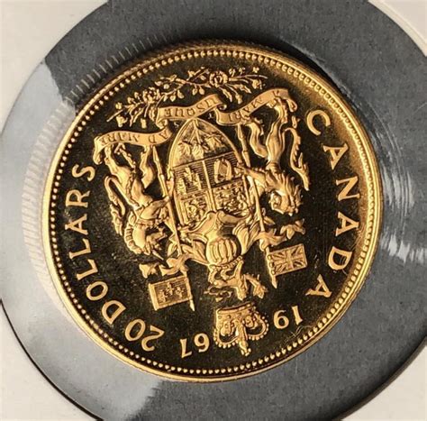 1967 Canada 20 Dollar Gold Coin Elizabeth Ii