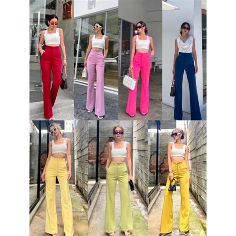 New So Hot 2 Buttons Pant Opaque Monk Shopee Malaysia