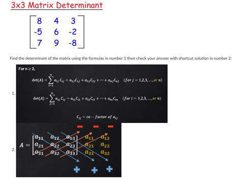 Solved Subject Numerical Solutions To Ce Problems Determinants X