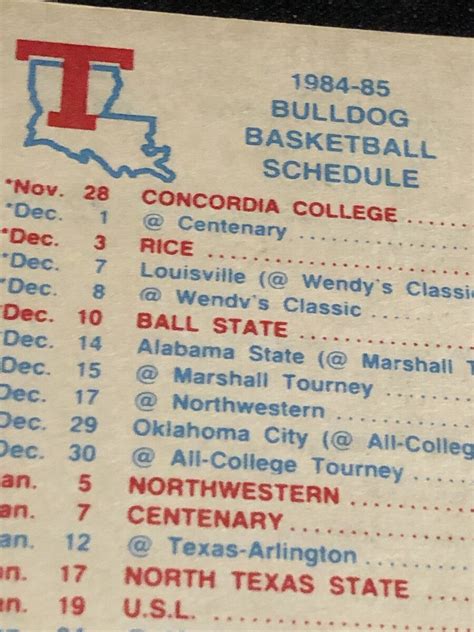 198485 Louisiana Tech College Mens Womens Basketball Pocket Schedule Card : Free Download ...