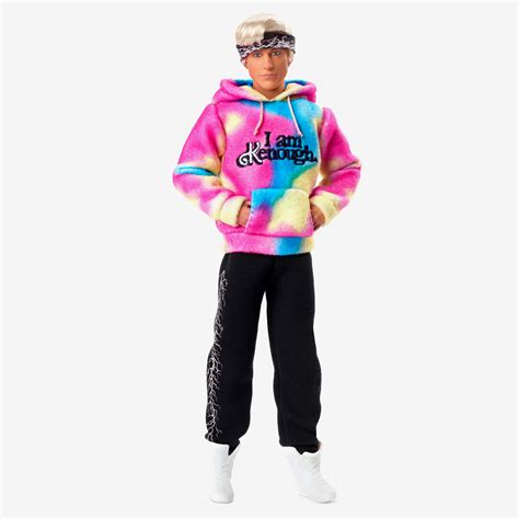 Ken Doll Wearing “i Am Kenough” Hoodie Barbie The Movie Mattel Creations